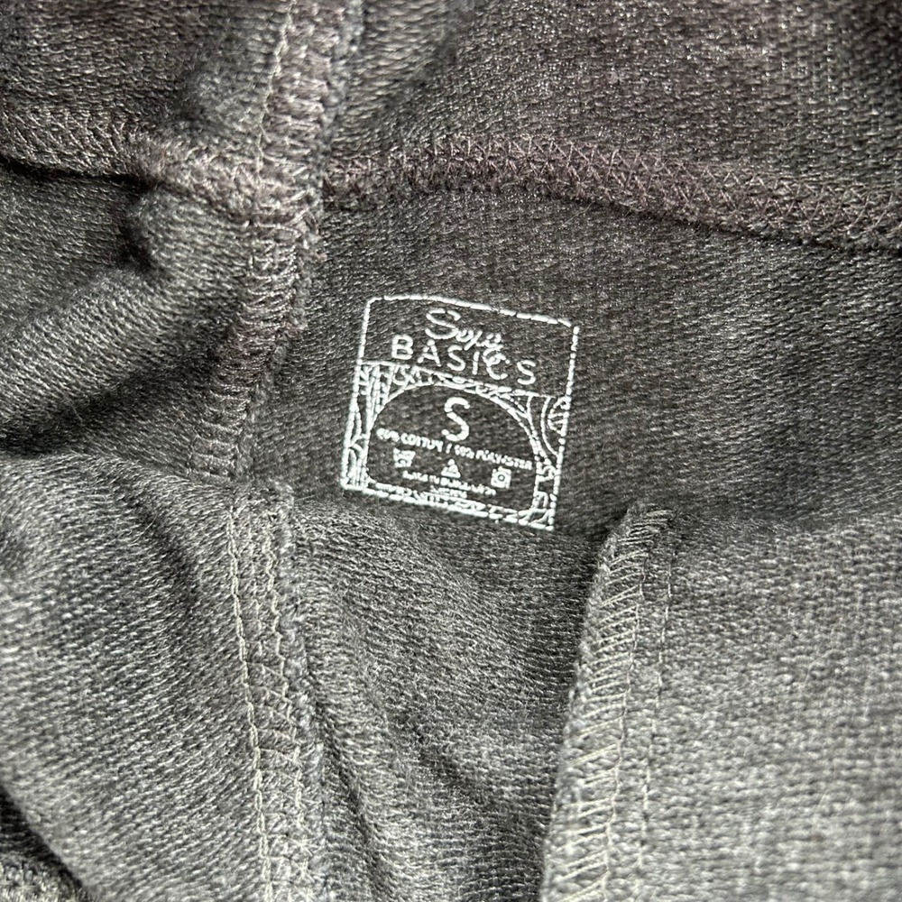Sexy Basics Womens Small Charcoal Gray Sweat Shorts Drawstring Lounge Pockets - Picture 6 of 6